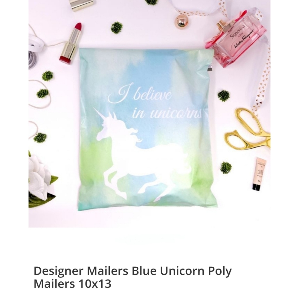 10"×13" Unicorn Blue Self Adhesive Poly Mailers